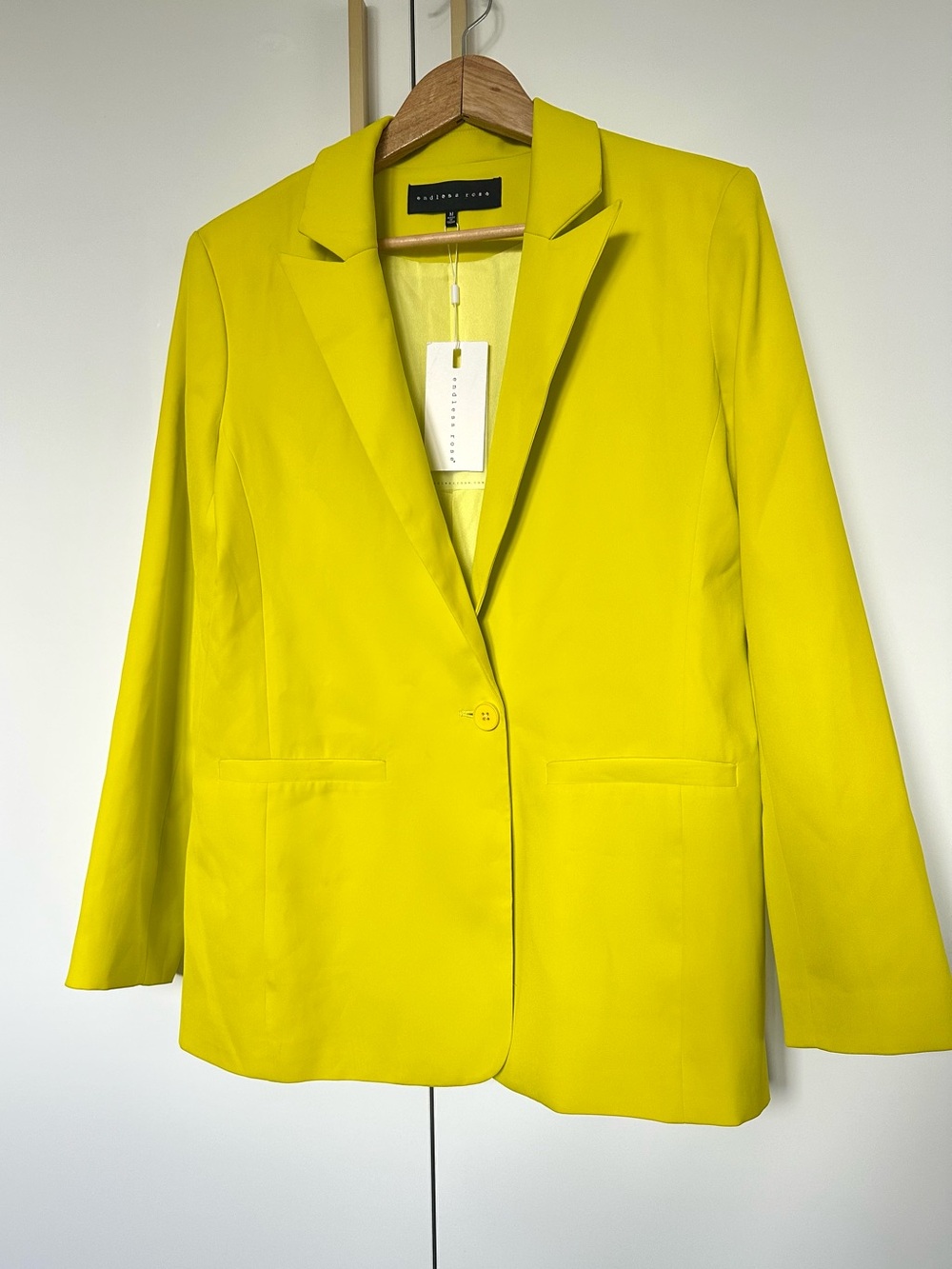Endless Rose yellow blazer Medium NWT
